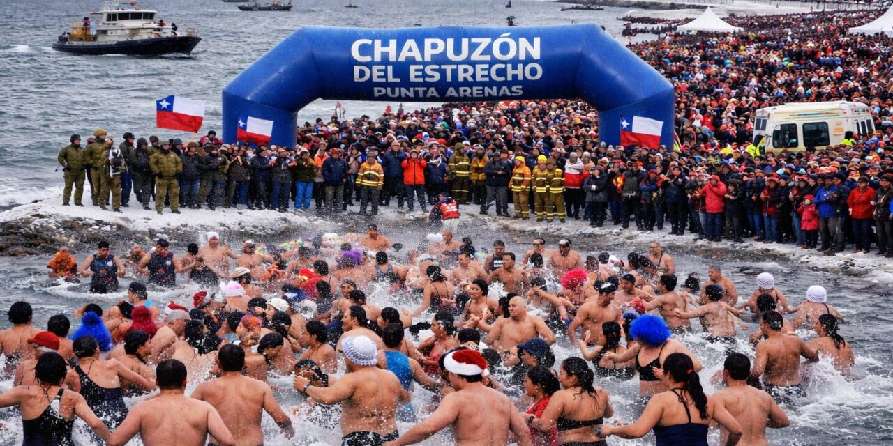 Punta Arenas abre inscripciones para el Chapuzón del Estrecho 2026: aumentan cupos a 8 mil participantes